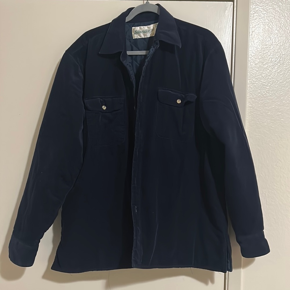 St. John’s Bay Navy Corduroy Shirt Jacket Large